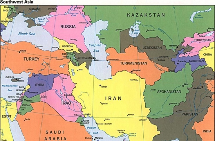 Map of Middle East